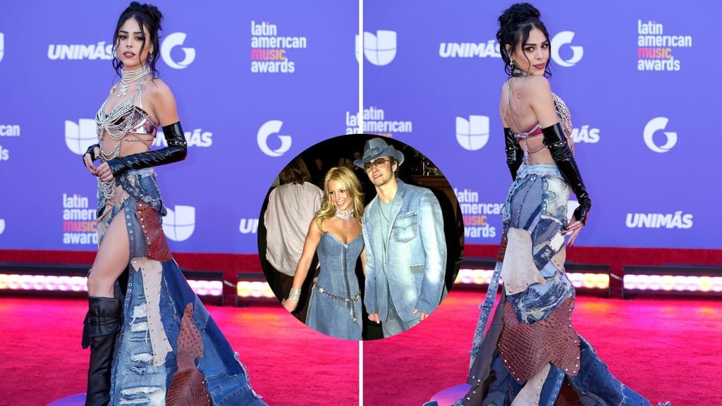 Danna Paola homenajea a Britney Spears en la 'red carpet' de los Latin