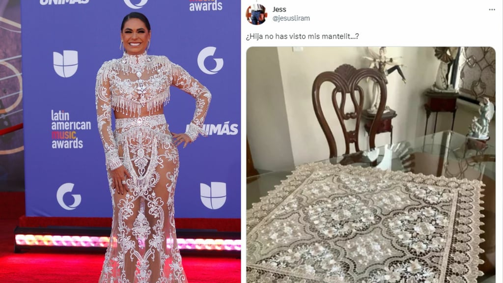 '¡Las carpetitas de mi abuela!'; reaccionan en redes al look de Galilea Montijo en los Latin AMAs 2023