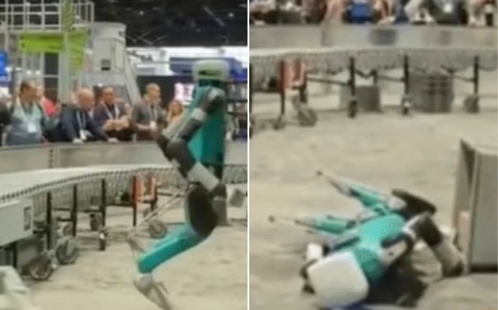 VIDEO: Robot colapsa tras jornada de más de 20 horas de trabajo