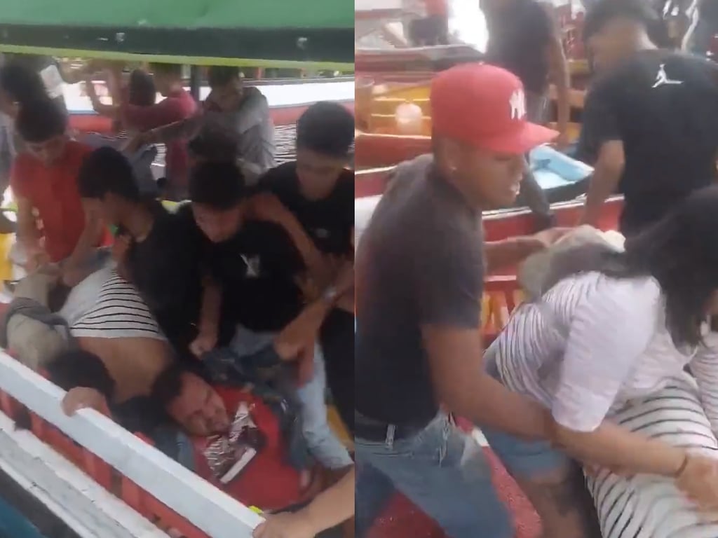 VIDEO: Clientes y conductores de Trajineras protagonizan pelea en Xochimilco