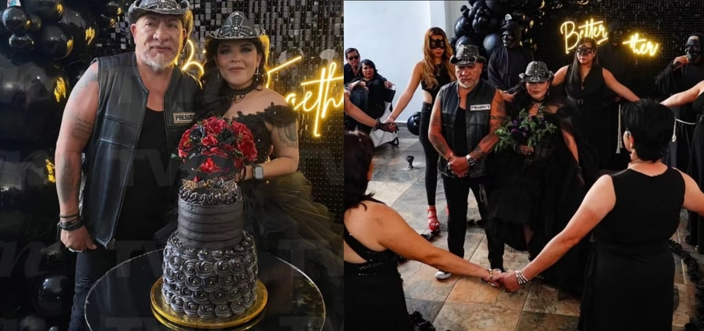 Carlos Trejo y Mery Rodríguez unen sus vidas en boda negra y metalera