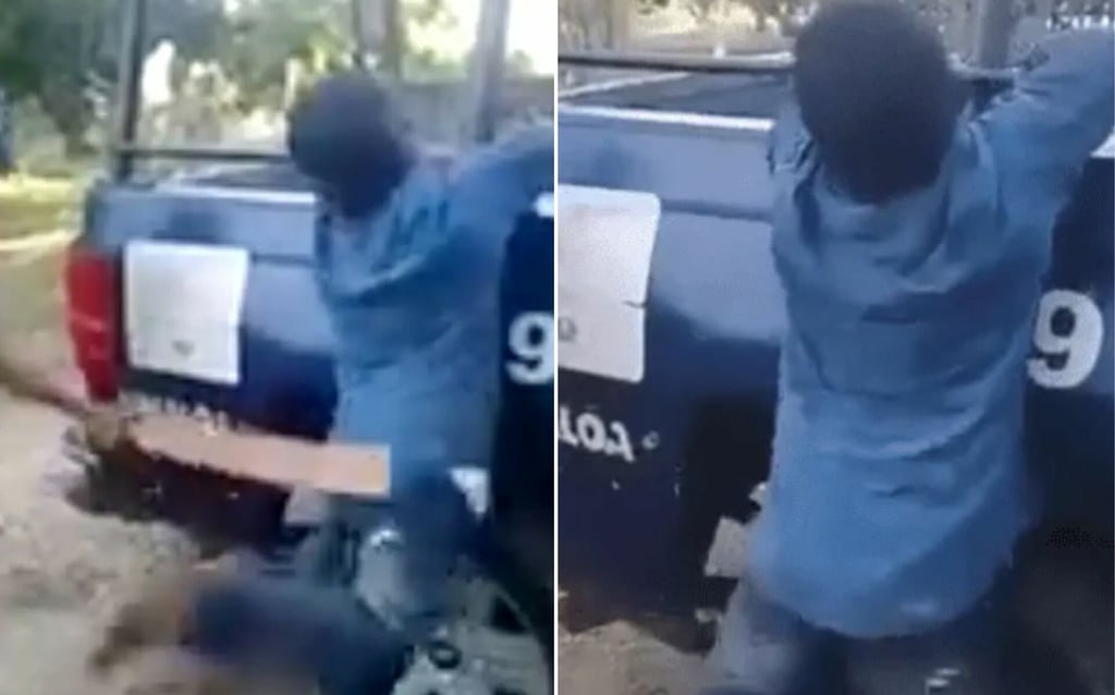 Policías De Sinaloa Tablean A Detenido Esposado Redes Revelan Video