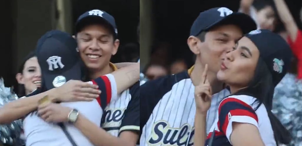 Jesús, el chico 'rechazado', encuentra pareja y se besa con ella en la 'Kiss cam' en partido de Sultanes