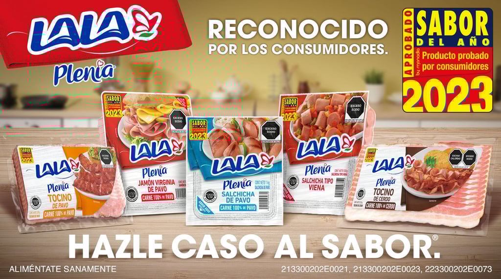 Grupo Lala obtiene el distintivo 'Sabor del año' para su portafolio de carnes frías 'Lala Plenia'
