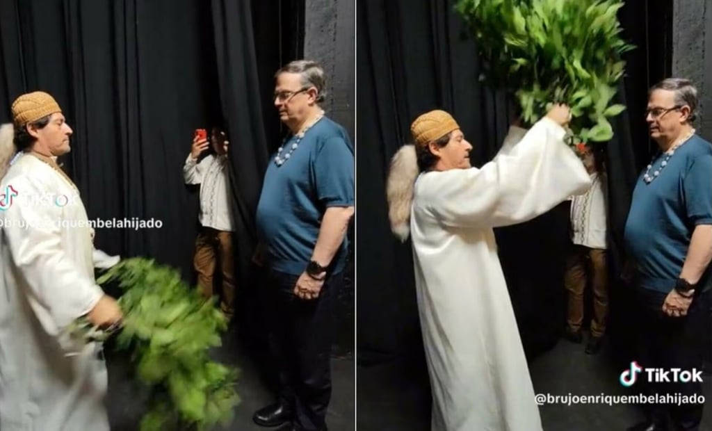 Marcelo Ebrard se hace una limpia en Catemaco y se viraliza en TikTok