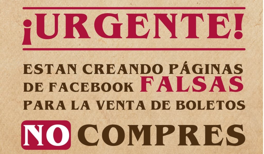 Alertan a duranguenses por creación de páginas falsas para venta de boletos del Palenque