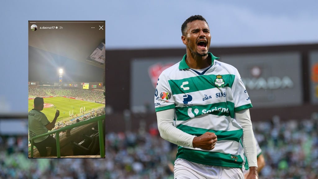 Alessio Da Cruz volvió a Torreón para ver el juego de Santos contra Rayados