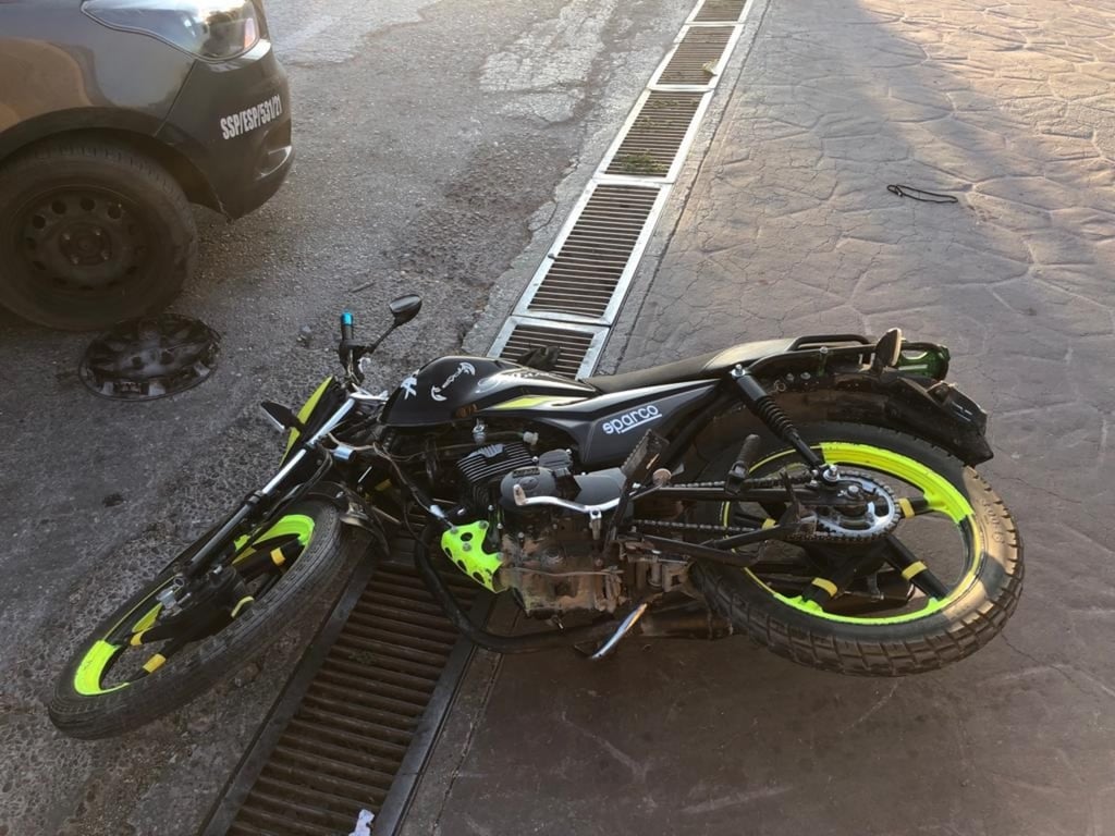 Motociclista choca en La Virgen