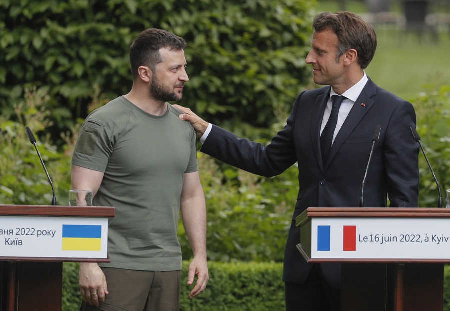 Volodímir Zelenski y Emmanuel Macron tendrán cena de trabajo en el Palacio Elíseo