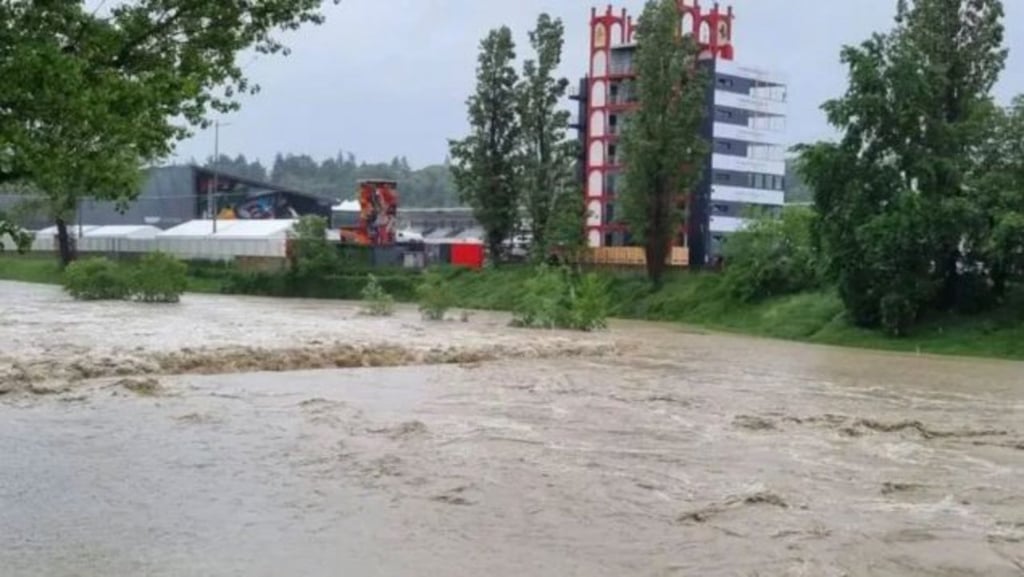 Circuito de Ímola inundado días antes del Gran premio