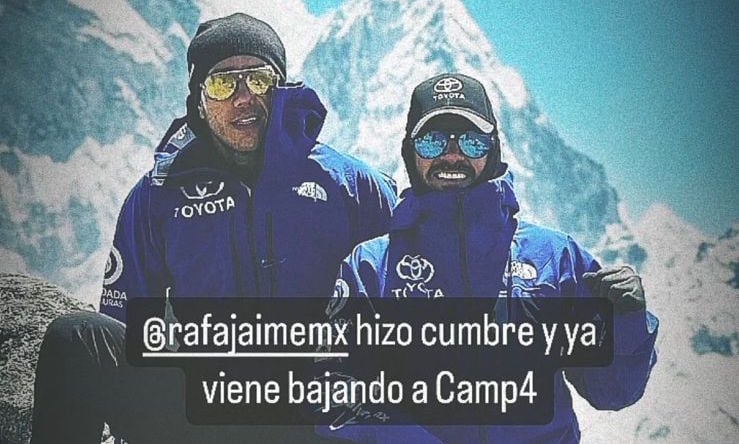 Rafa Jaime, triatleta invidente de Durango, llega a la cima del Everest