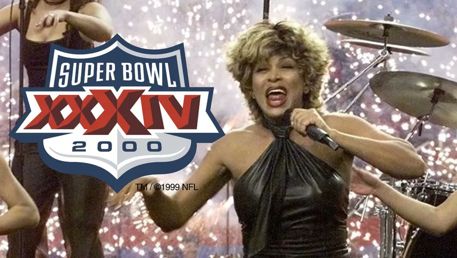 Tina Turner se presentó en un show de medio tiempo de un Super Bowl del 2000