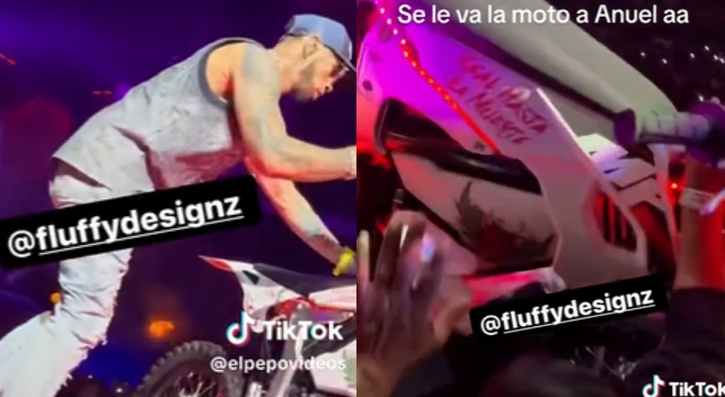 Anuel AA pierde el control de su moto y termina estrellándose en contra de sus fanáticos
