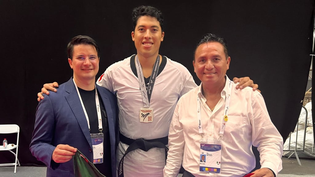 Carlos Sansores se convierte en triple medallista mundial de taekwondo