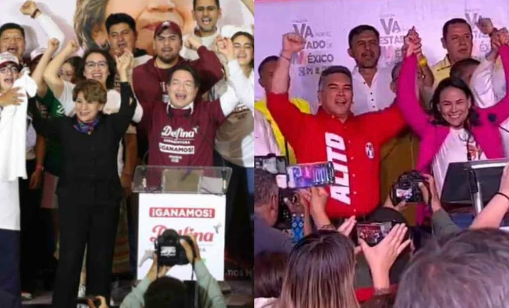 Alejandra del Moral y Delfina Gómez declaran victoria en Edomex