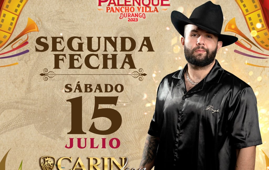¡Sorpresa! Carin León tendrá una segunda fecha en el Palenque de Durango