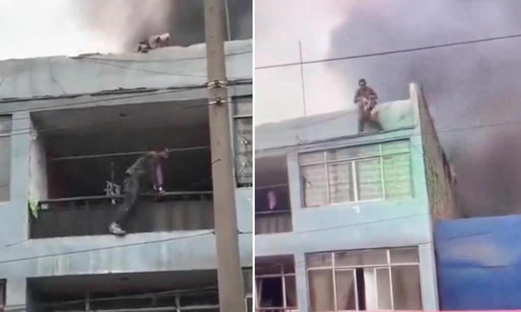 VIDEO: Hombre arriesga su vida para salvar a 25 perritos de un incendio