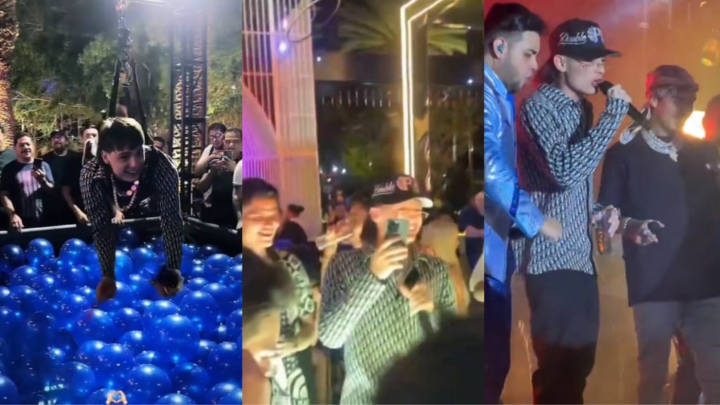 Peso Pluma celebra su cumpleaños y los videos de la fiesta se viralizan