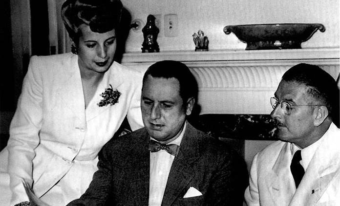 El expresidente argentino Juan Domingo Perón y su esposa, Eva Duarte. (Foto: EFE)
