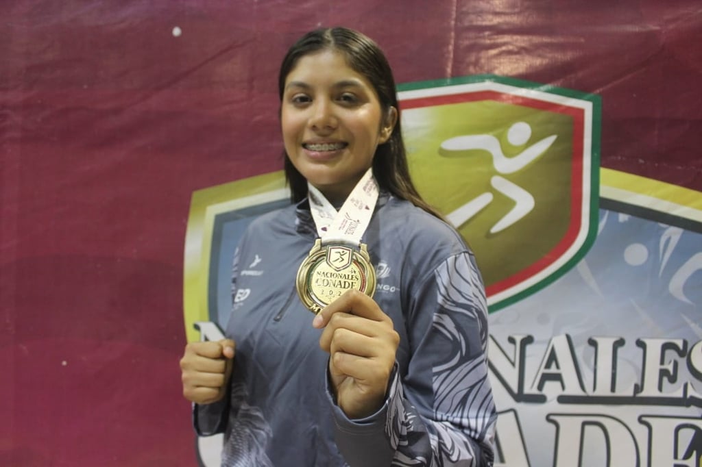 Dorada. Karla Gabriela Landeros Ortiz ganó la medalla de oro de los 73 kilos en la categoría 2003-2005.