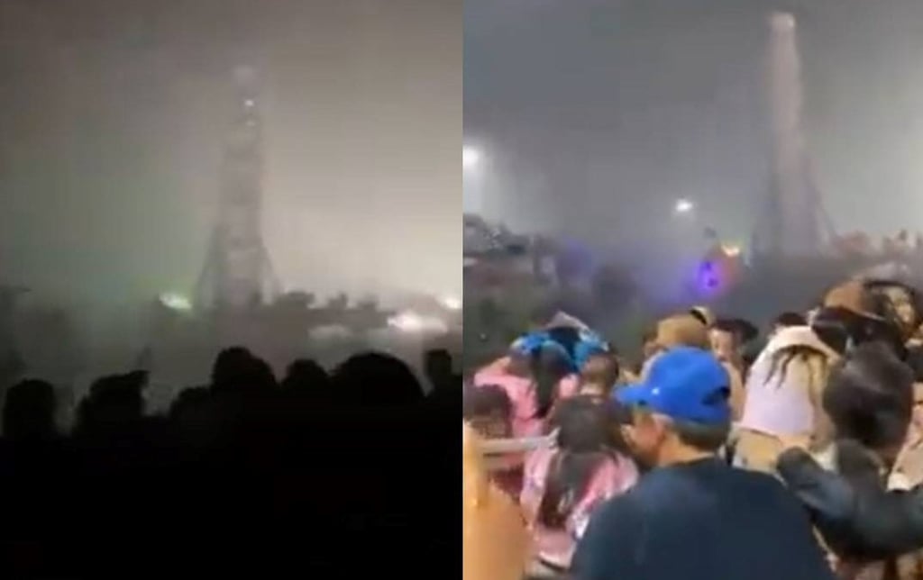 VIDEO: Al 'estilo del Titanic', fuerte lluvia 'despide' la Feria de Gómez Palacio