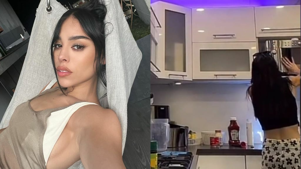 Danna Paola casi provoca explosión con un microondas