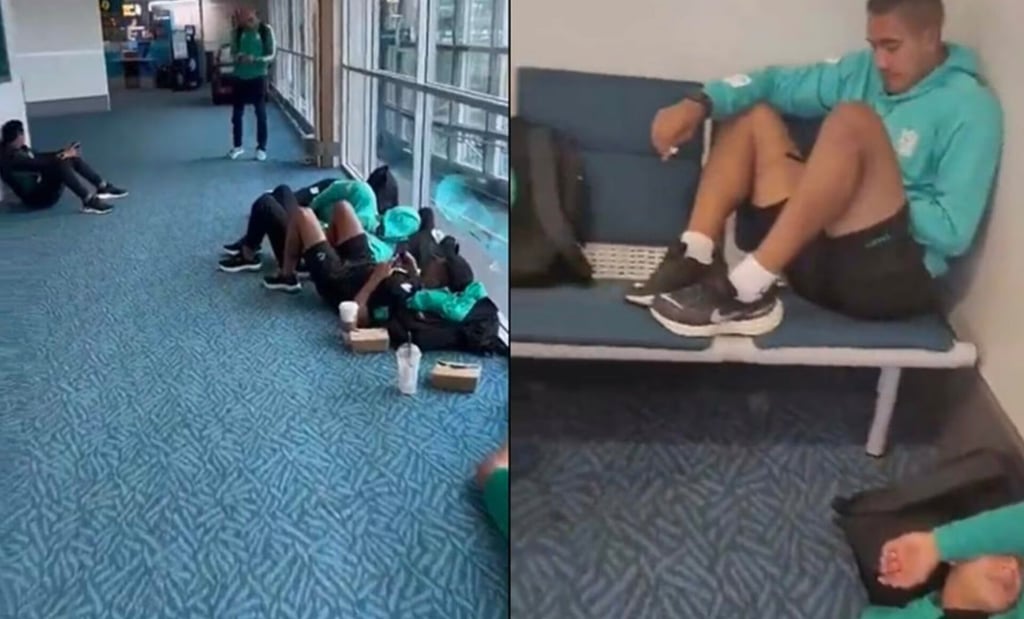 Video: Varados jugadores del León en el aeropuerto de Vancouver