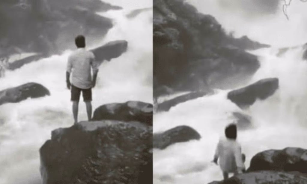 Video: Tiktoker cae por unas cataratas al dar paso en falso durante un video; lo buscan intensamente