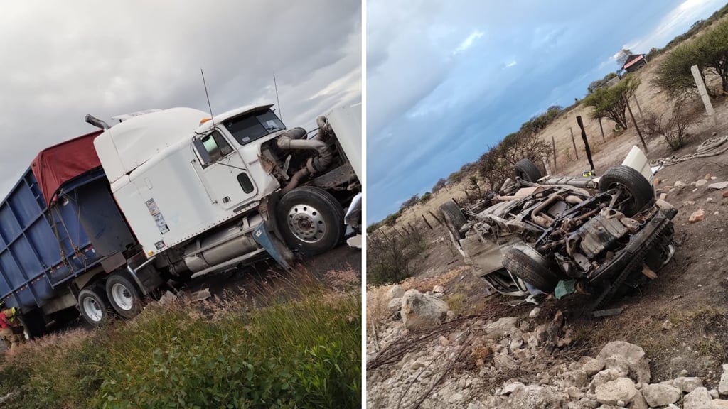 Choque entre tráiler y camioneta deja dos muertos en la Durango-Mazatlán