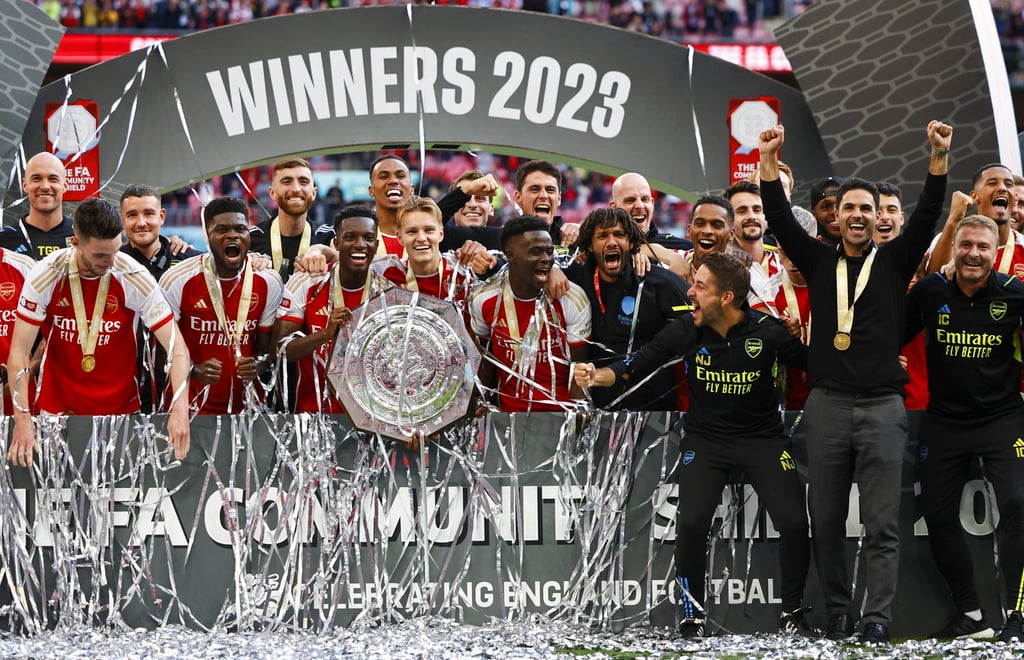 Monarca. El Arsenal se proclamó campeón de la Community Shield.