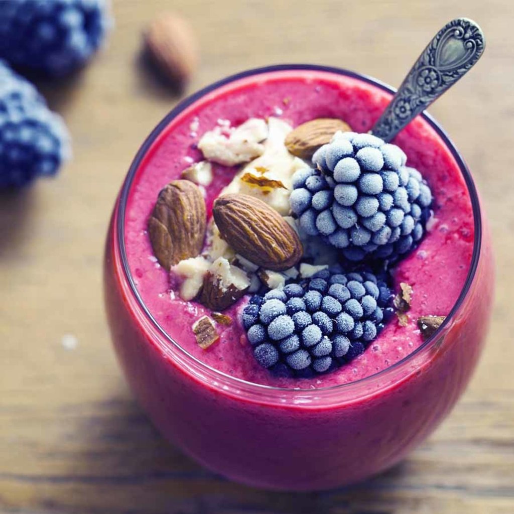 Smoothie de zarzamoras.