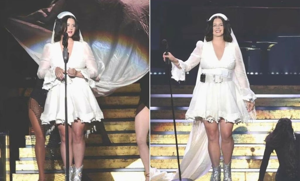 VIDEO: Señalan acontecimiento 'inusual' en concierto de Lana Del Rey; ¿fallo en la realidad?