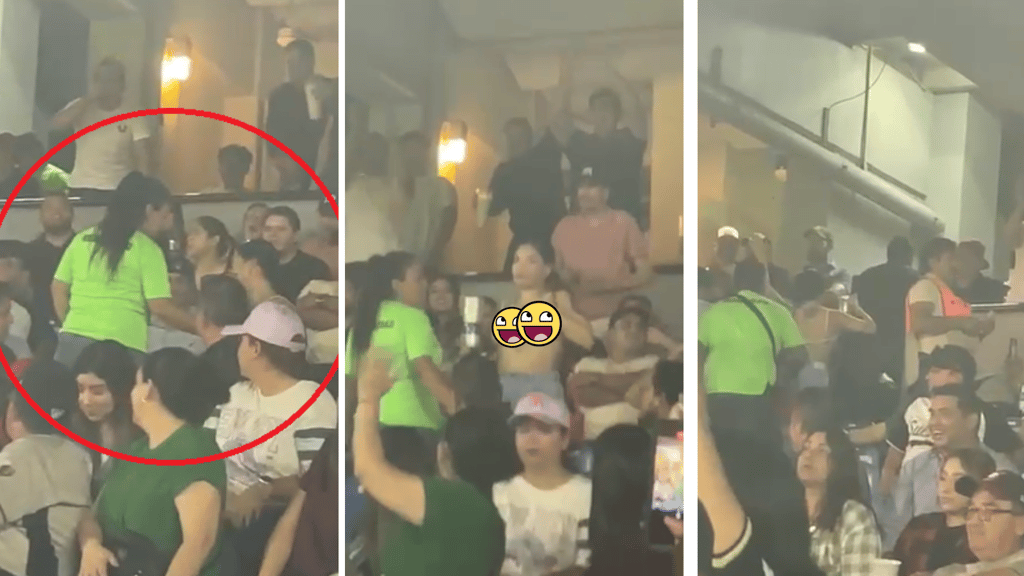 VIRAL: Difunden momento en que sacaron del estadio a joven que hizo toples en Monterrey