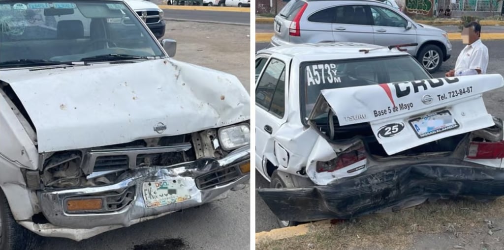 Camioneta choca por alcance a taxi en Gómez Palacio