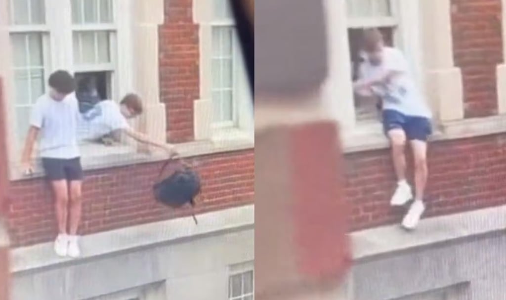 VIDEO: Alumnos saltan desde ventana por tiroteo en Universidad de Carolina del Norte