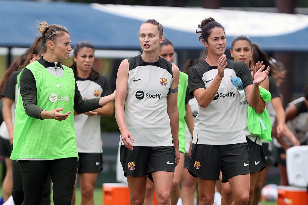 Llegada. Las jugadoras del Barcelona ya tienen días en México, donde han entrenado.