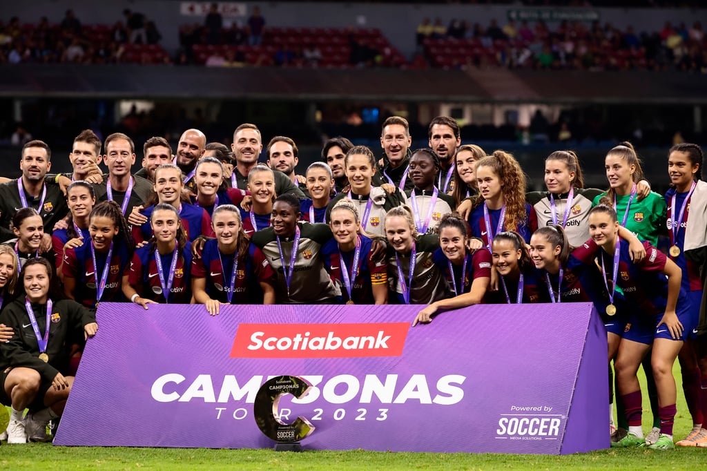 Triunfo. Barcelona, campeón de la Liga de Campeones Femenina de la UEFA, venció este martes por 0-2 al América, ganador de la Liga mexicana en un partido amistoso.