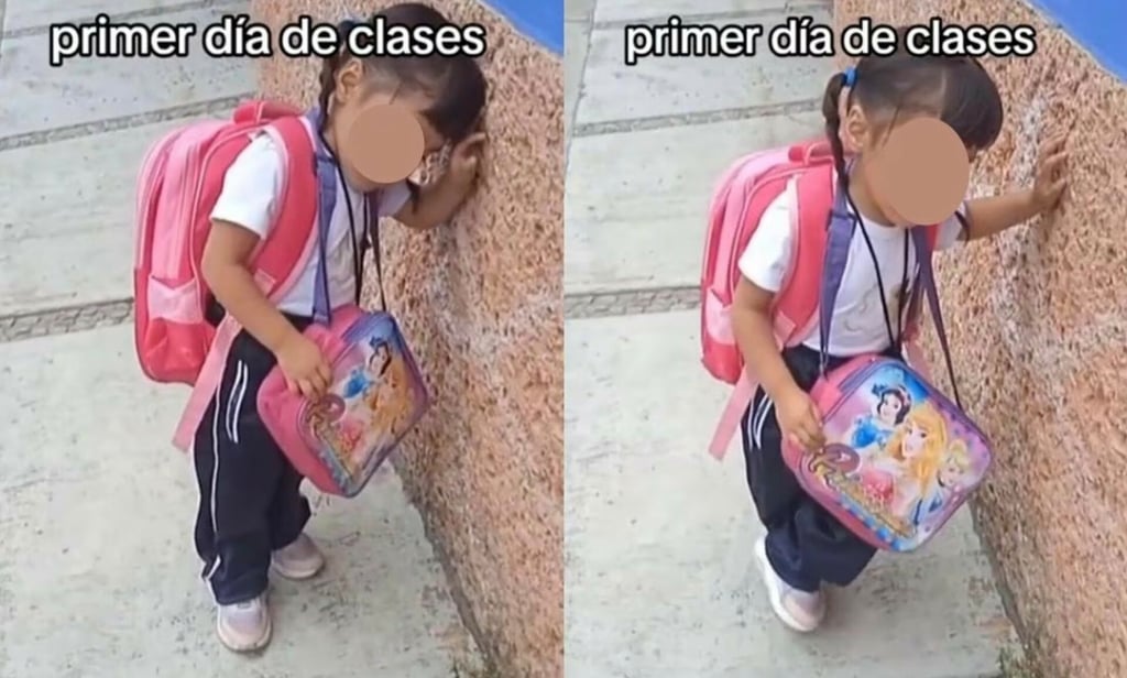 Video exhibe a niña que se duerme mientras camina hacia la escuela