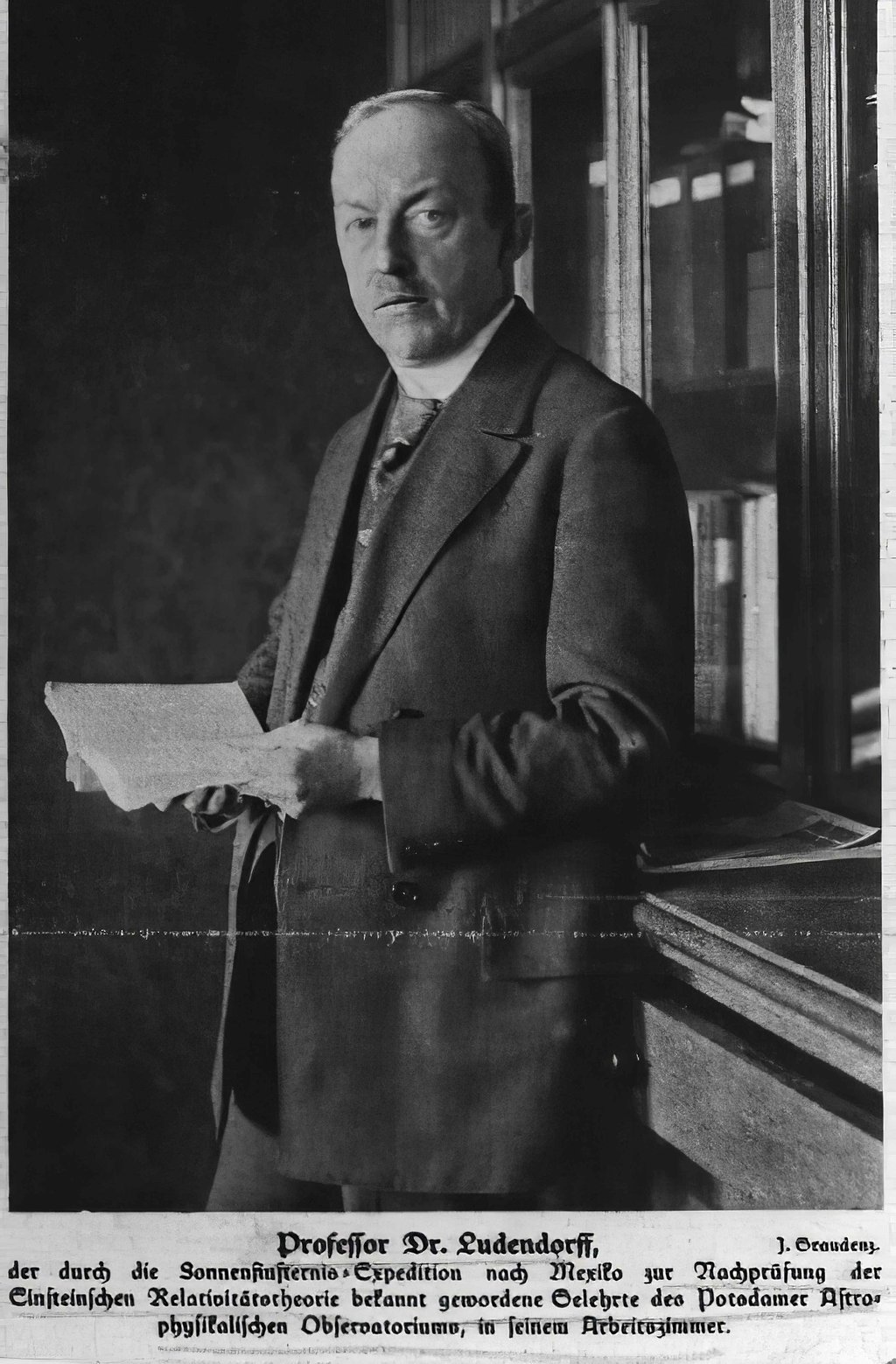 Dr. Ludendorff, director de la expedición astronómica alemana en septiembre de 1923 en Pasaje, Dgo.