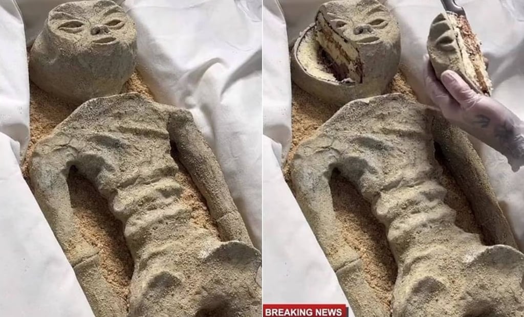 VIDEO: Extranjero crea pastel del cuerpo 'no humano' presentado por Jaime Maussan
