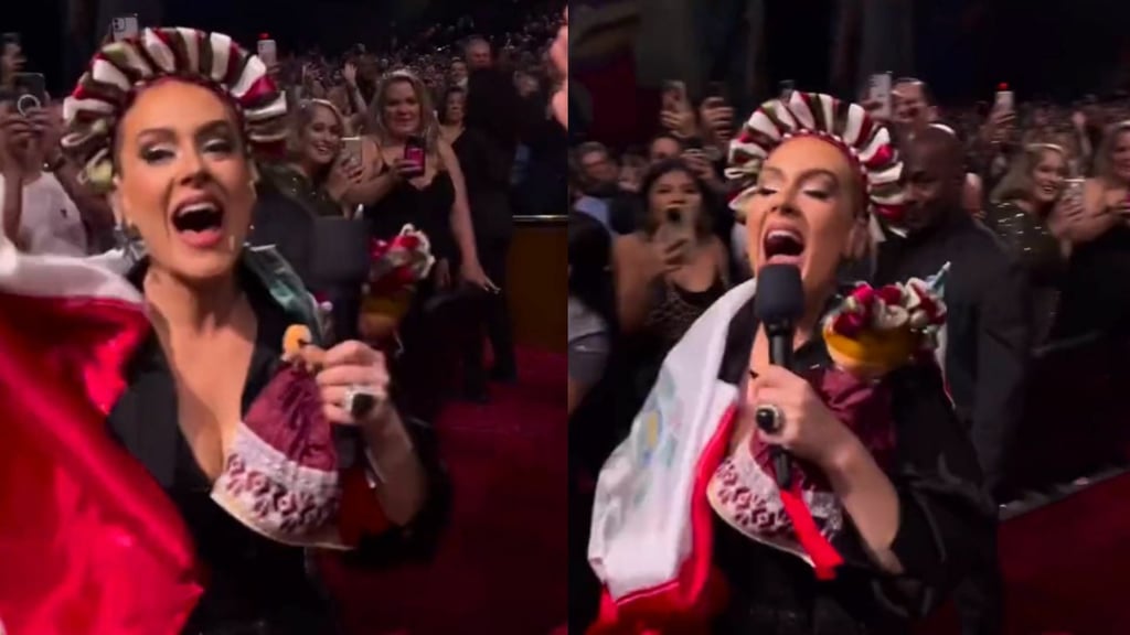 VIDEO: Adele celebra a México 'caracterizada' como la muñeca Lele