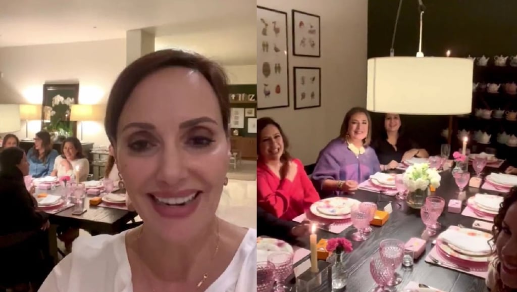 Imagen. La senadora Lilly Téllez mostró una reunión que organizó en su casa con senadoras del PAN.
