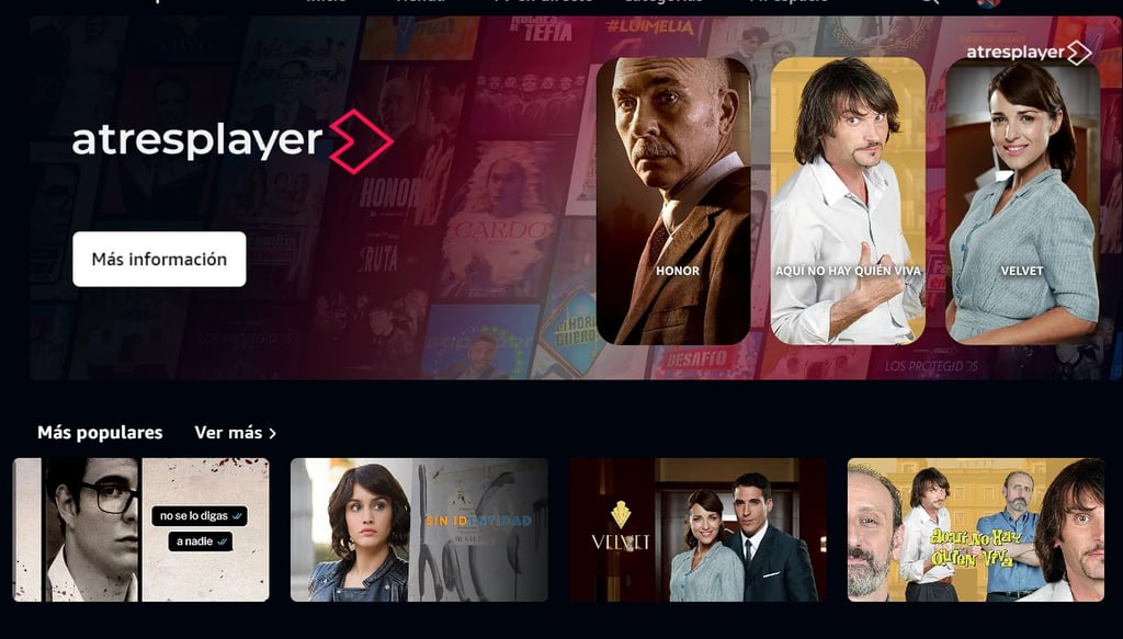 Atresplayer ya está disponible
a través de Prime Video en México