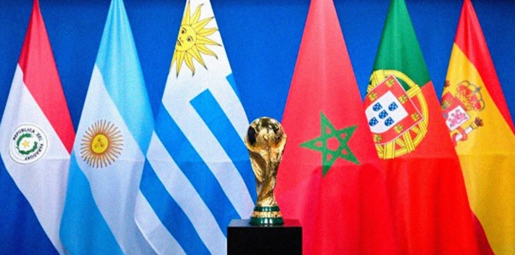 Compartido. La candidatura conjunta de España, Portugal y Marruecos es la única a organizar el Mundial 2030, que albergará la celebración del centenario con juegos en Sudamérica.