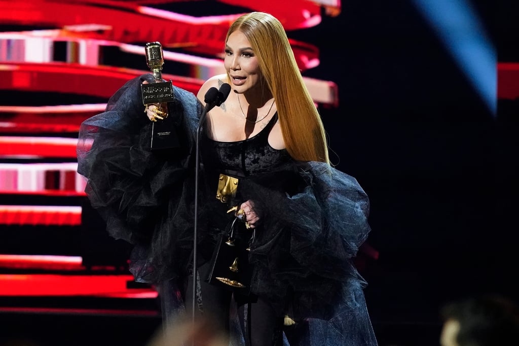Ivy Queen recibe el Premio Ícono en los Premios Billboard de la Música Latina el jueves 5 de octubre de 2023, en Coral Gables, Florida. (Foto AP/Marta Lavandier)


