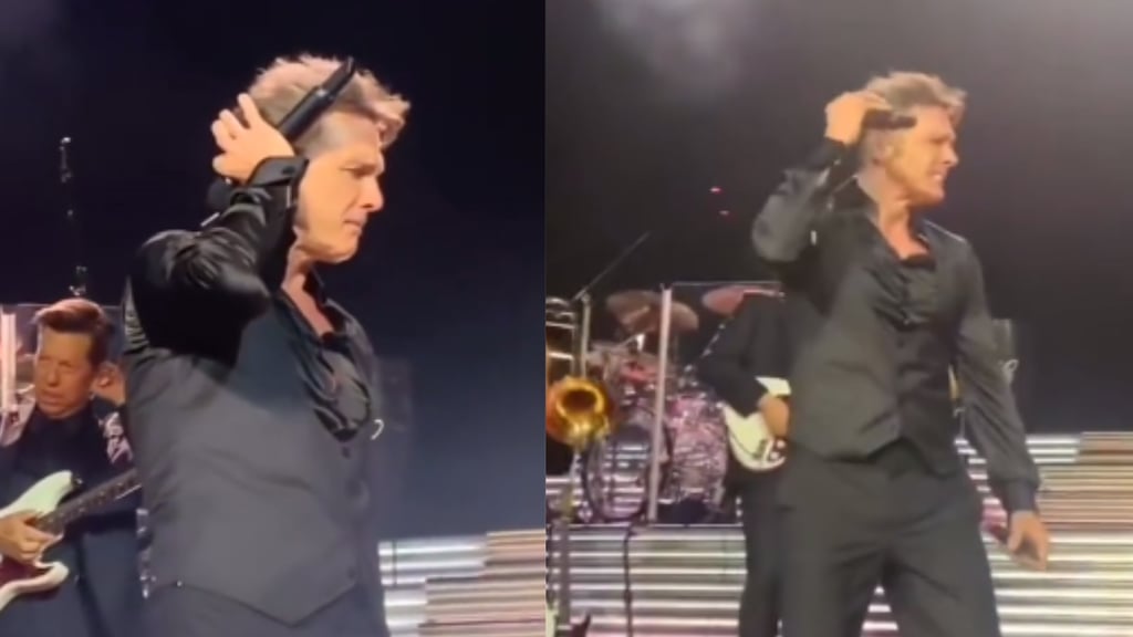 VIDEO: La dolorosa reacción de Luis Miguel tras lastimarse el oído durante su show en Nueva York