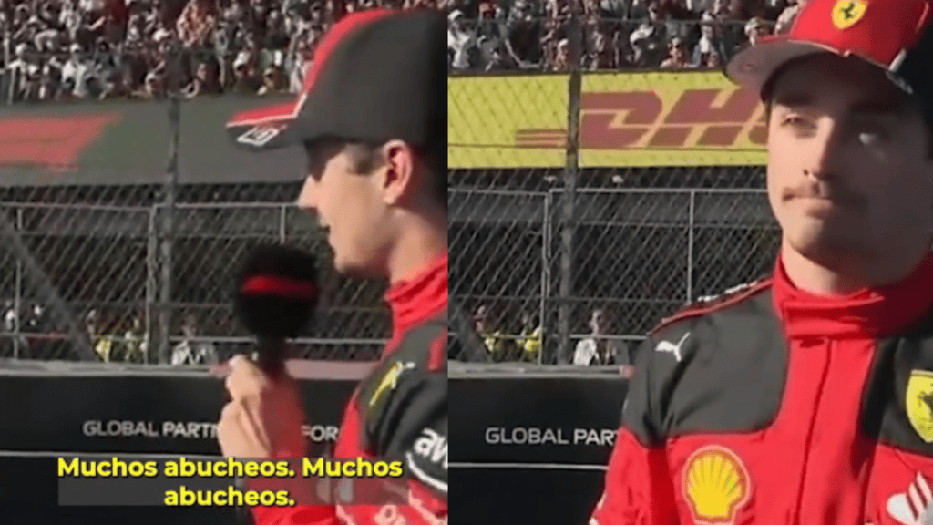 VIDEO: Abuchean a Charles Leclerc tras choque con Checo Pérez en el Gran Premio de México