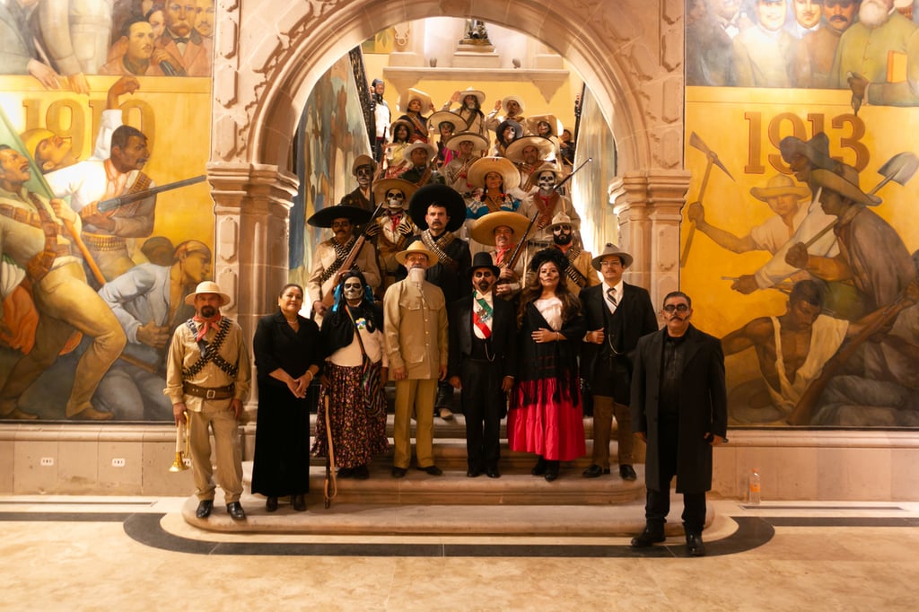 Actividad. En este evento conmemorativo a Francisco Villa, hubo personificación e interpretación de figuras emblemáticas de la Revolución Mexicana.