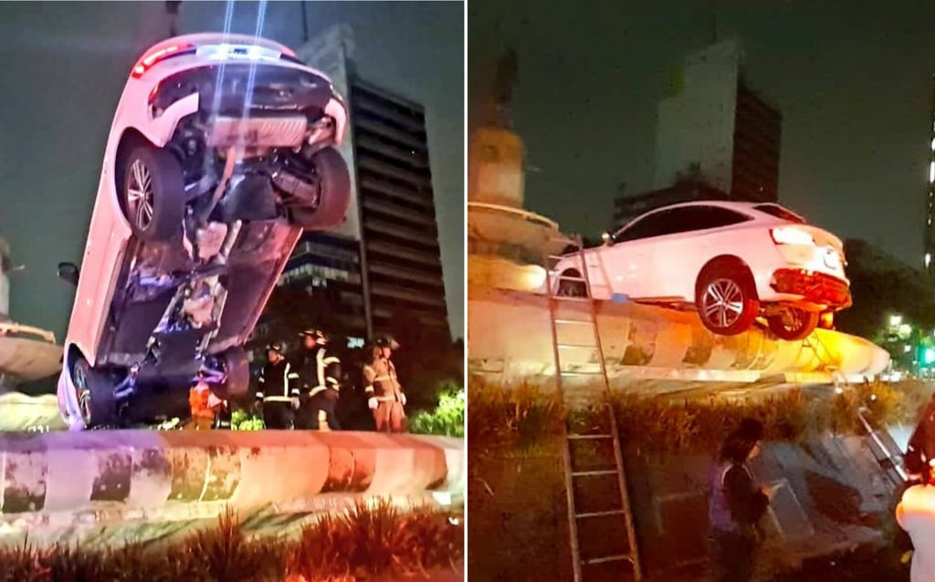 Dentro del vehículo Audi que terminó en la Diana Cazadora viajaban un hombre y una mujer.