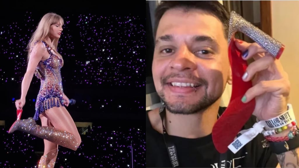 Fan se llevó el tacón que perdió Taylor Swift en pleno concierto en Brasil
